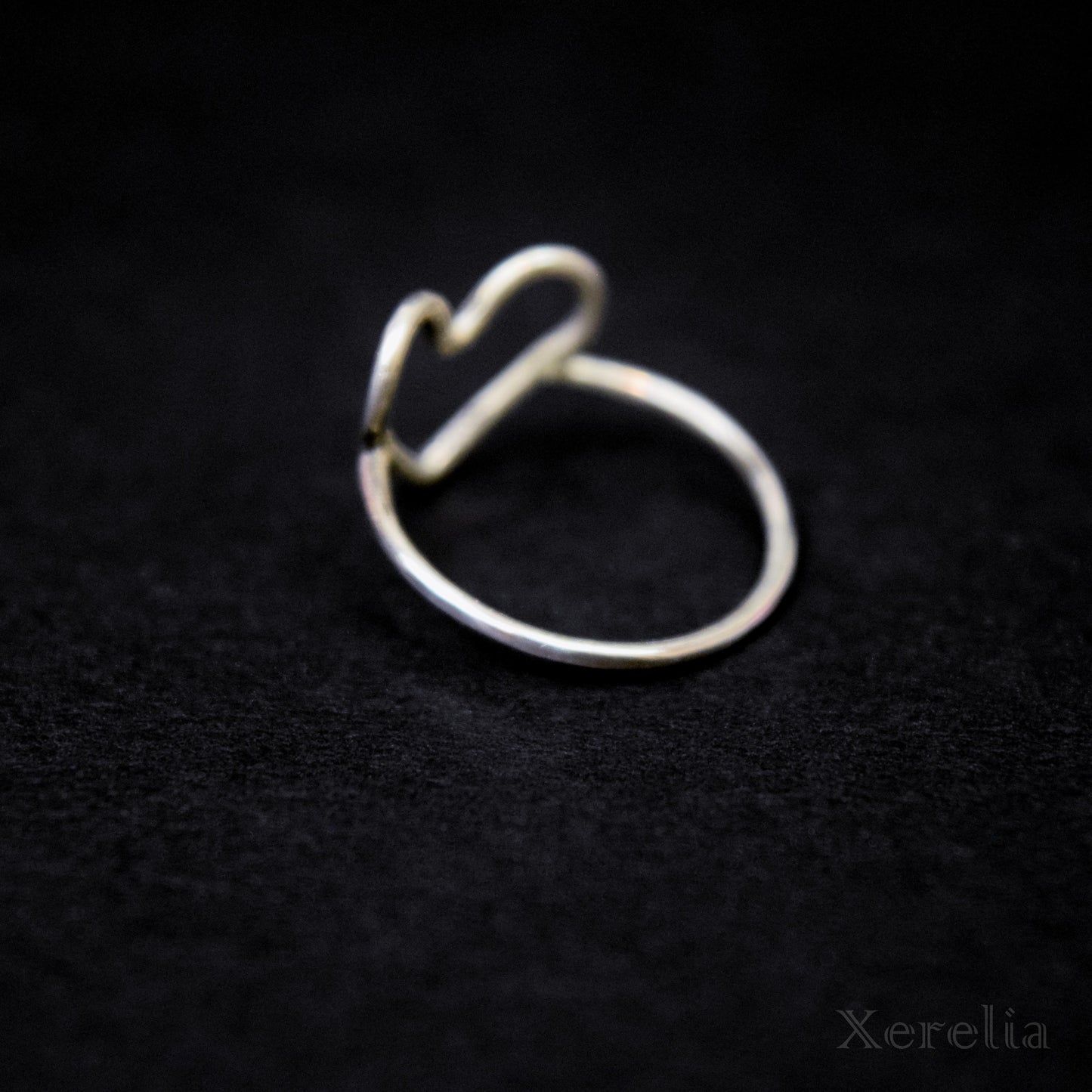 Small Heart Shape Silver Ring