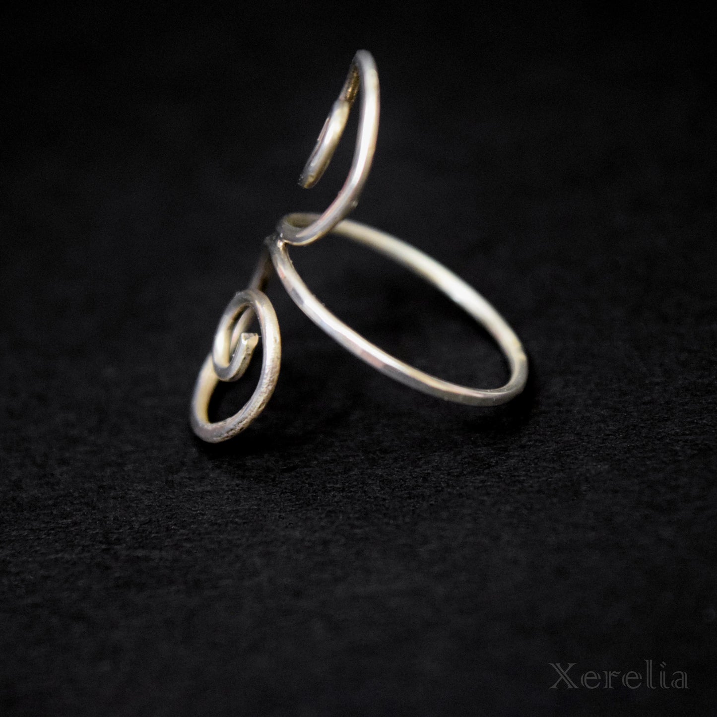 Large Silver Swirl Ring