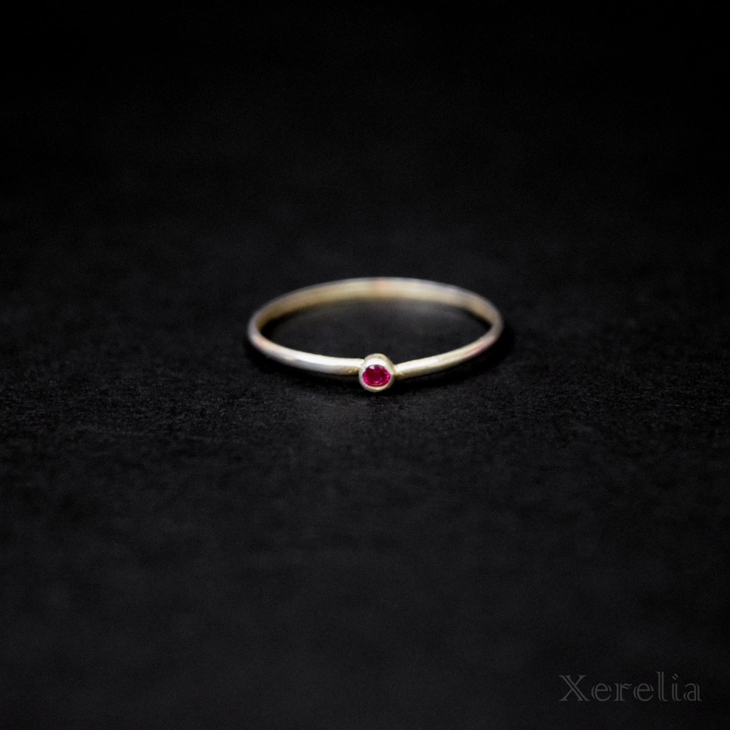 Pink Ruby Silver Ring