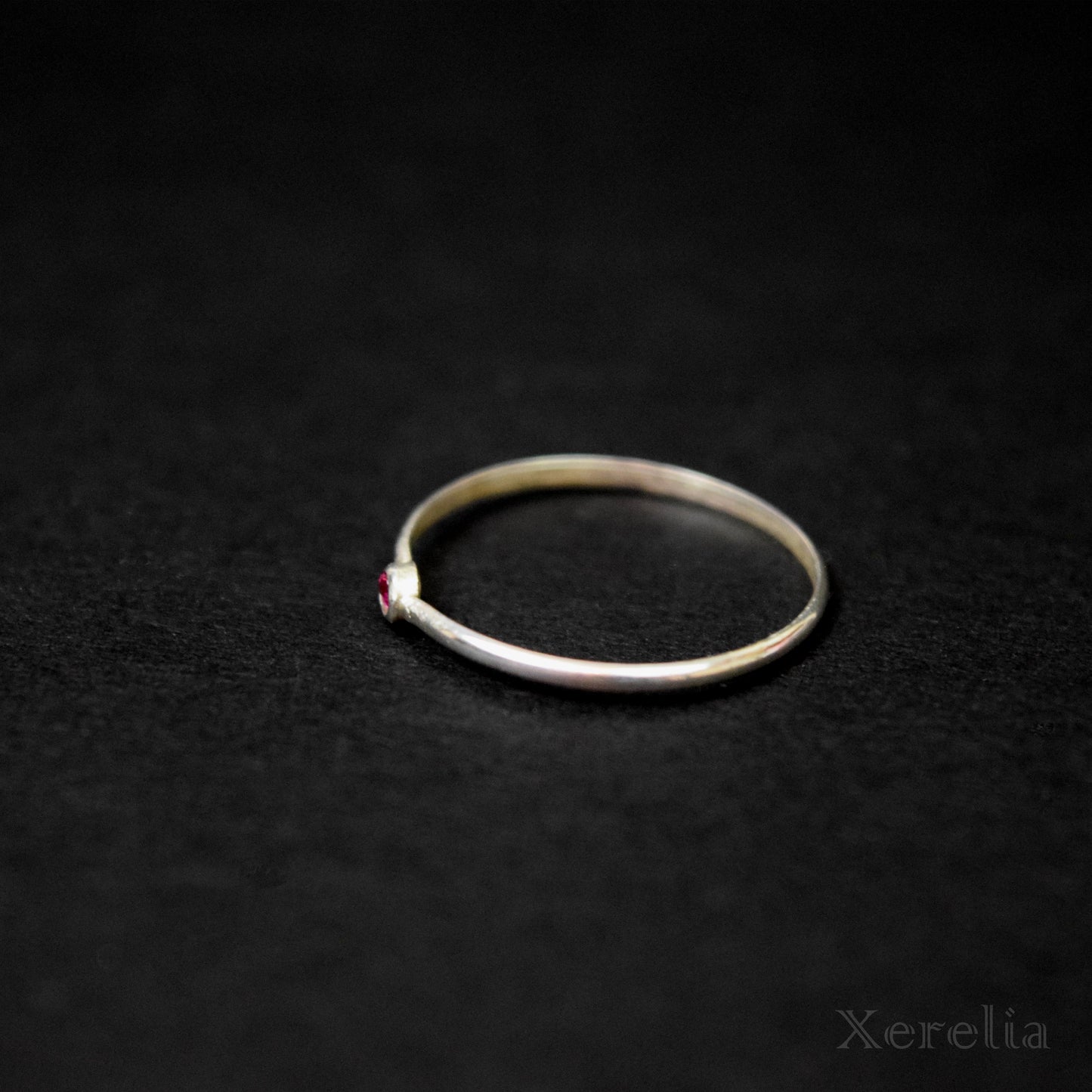 Pink Ruby Silver Ring
