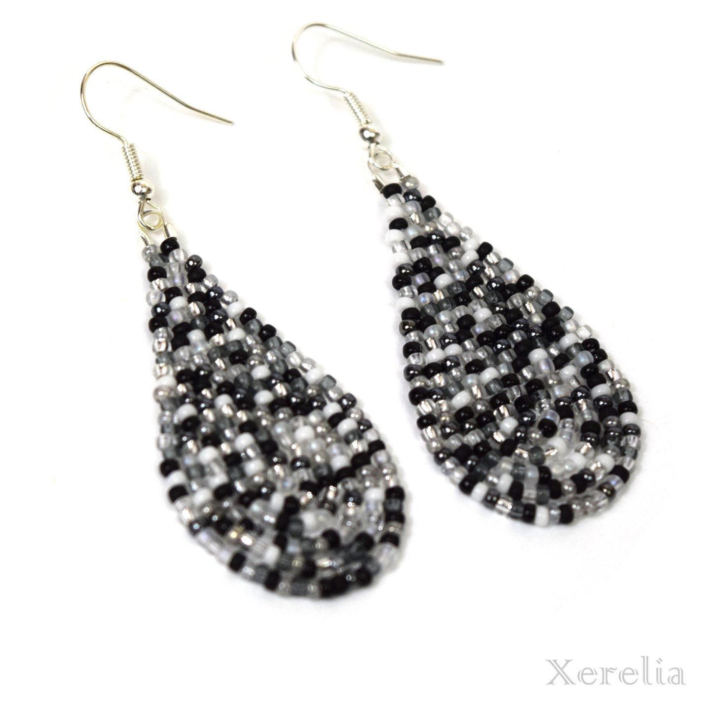 Salt and Pepper Fringe Earrings