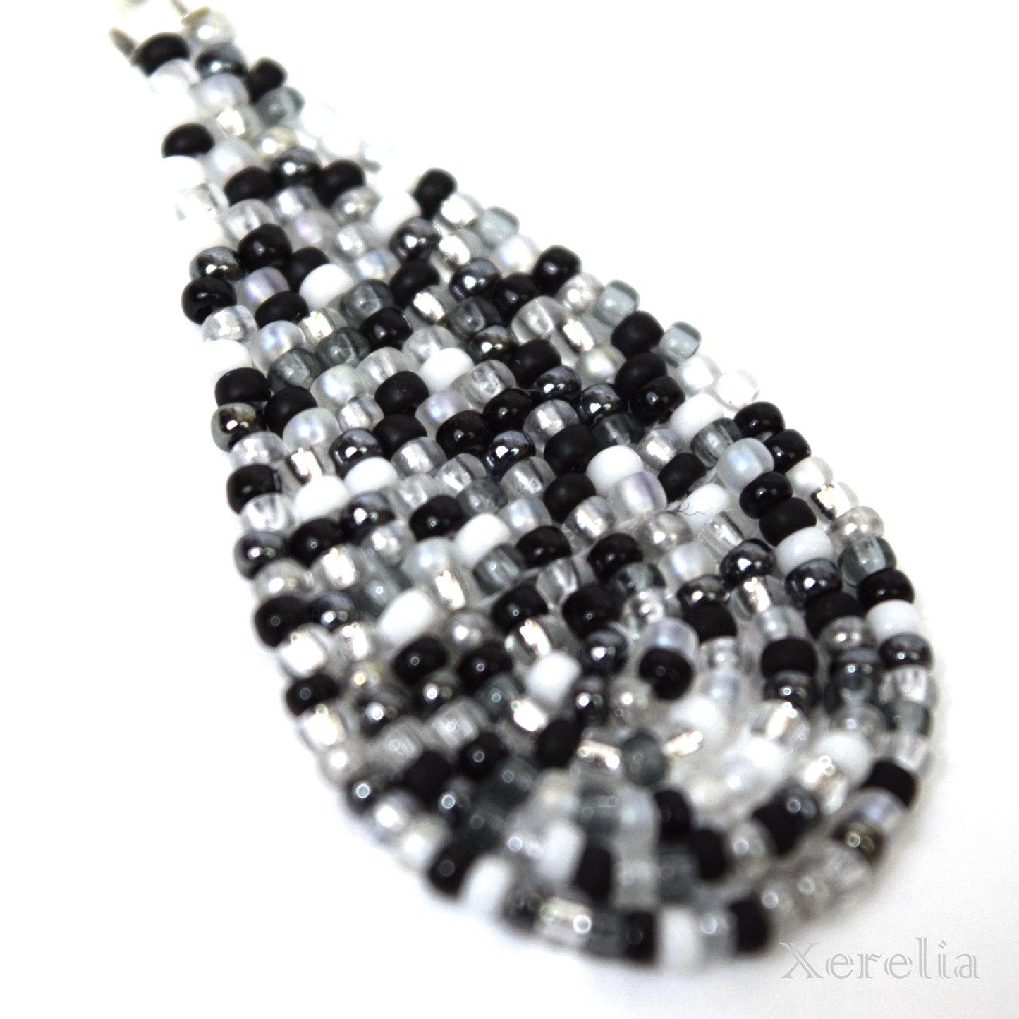 Salt and Pepper Fringe Earrings