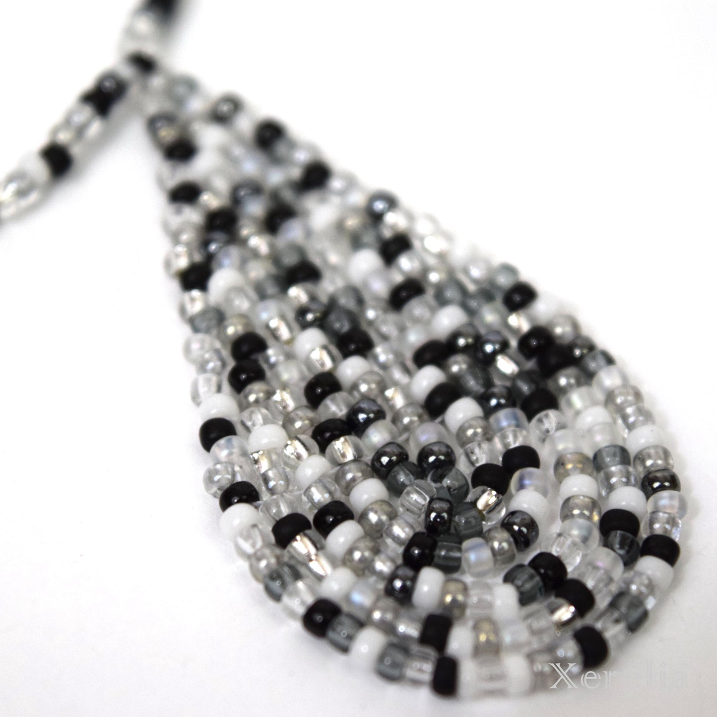 Salt and Pepper Fringe Necklace