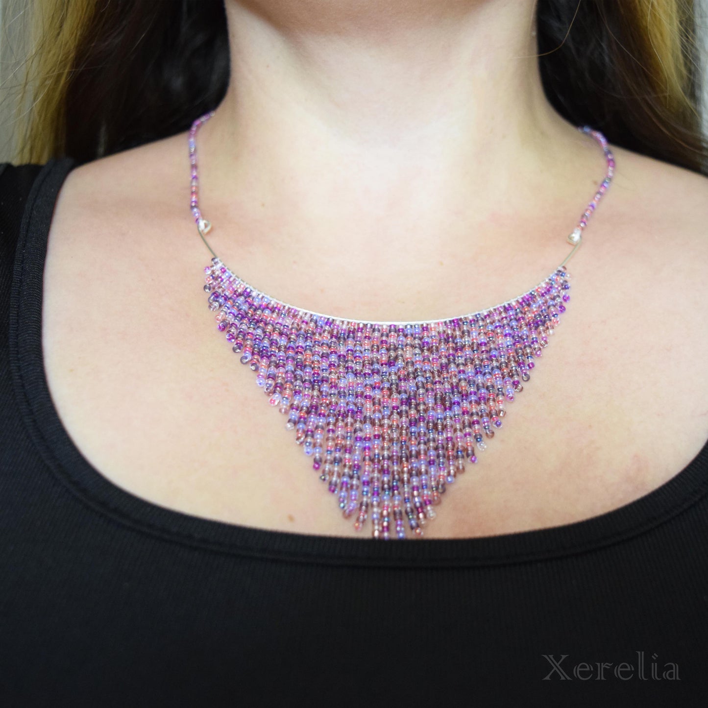 Passionflower Fringe Necklace