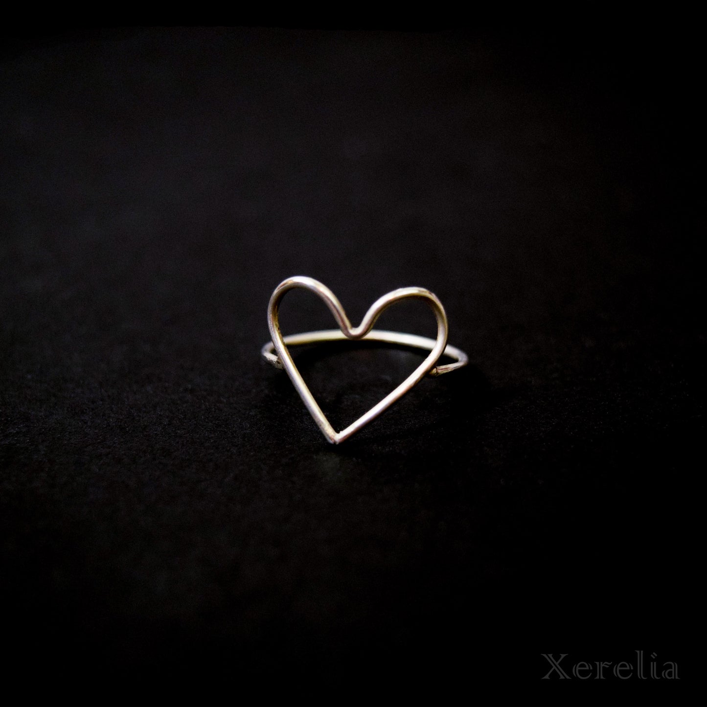 Large Heart Shape Silver Ring
