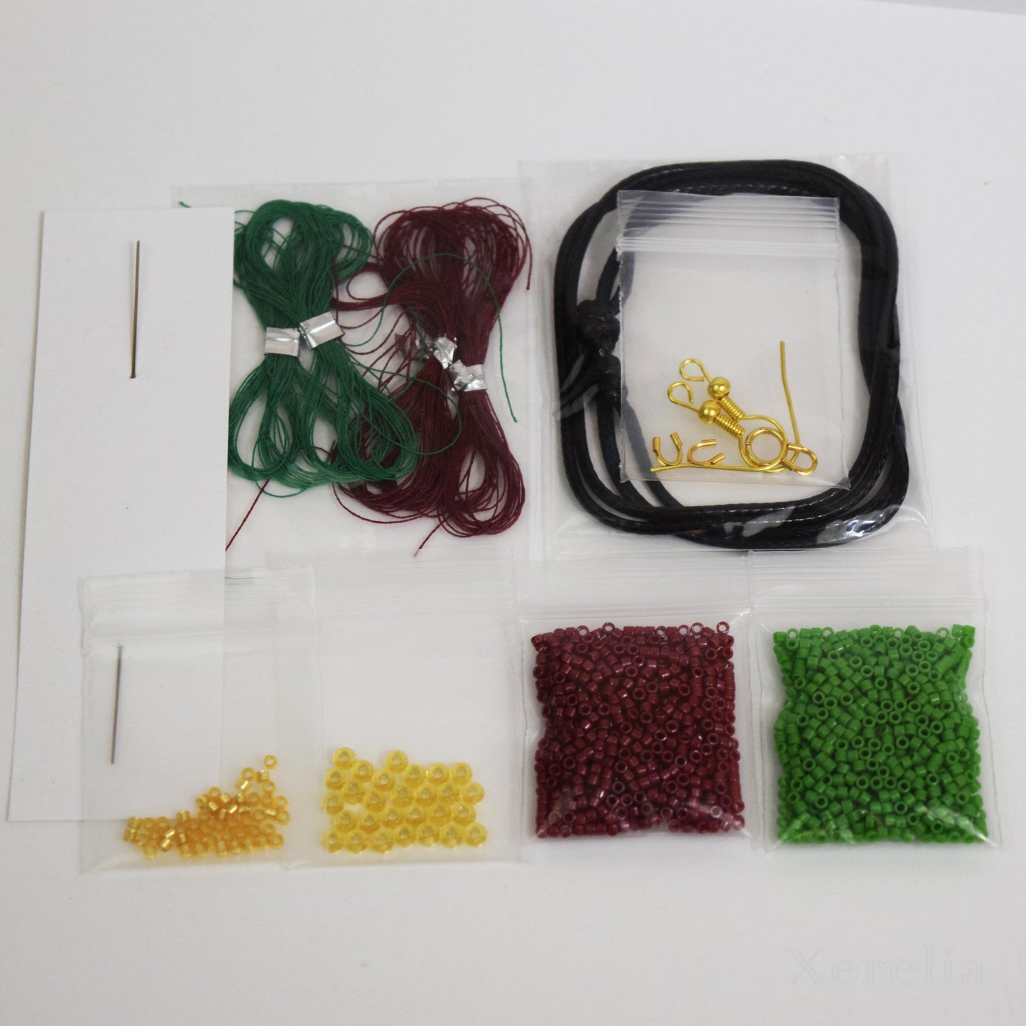 Beading Kit for Poinsettia Necklace/Earrings