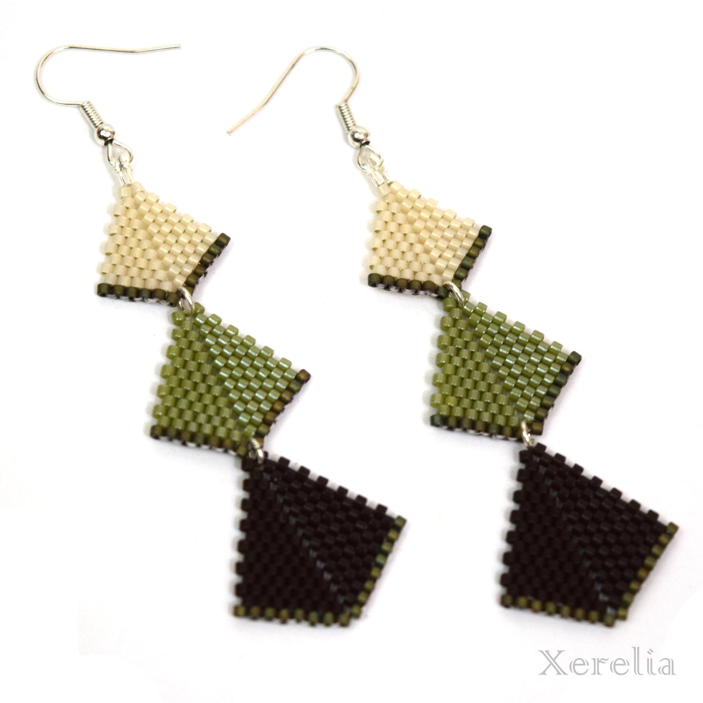 Brown Arrow Tip Earrings