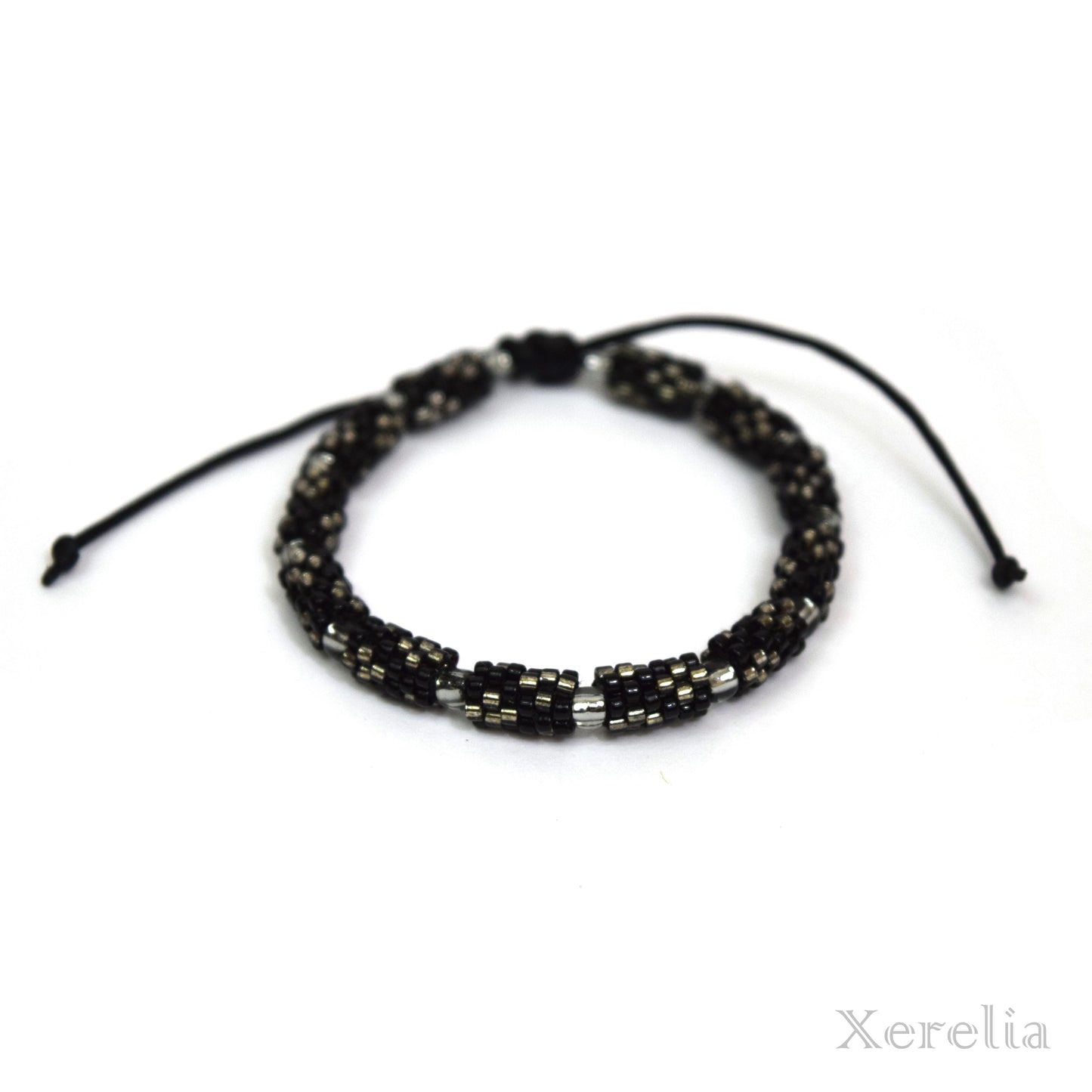 Black Tube Bead Bracelet