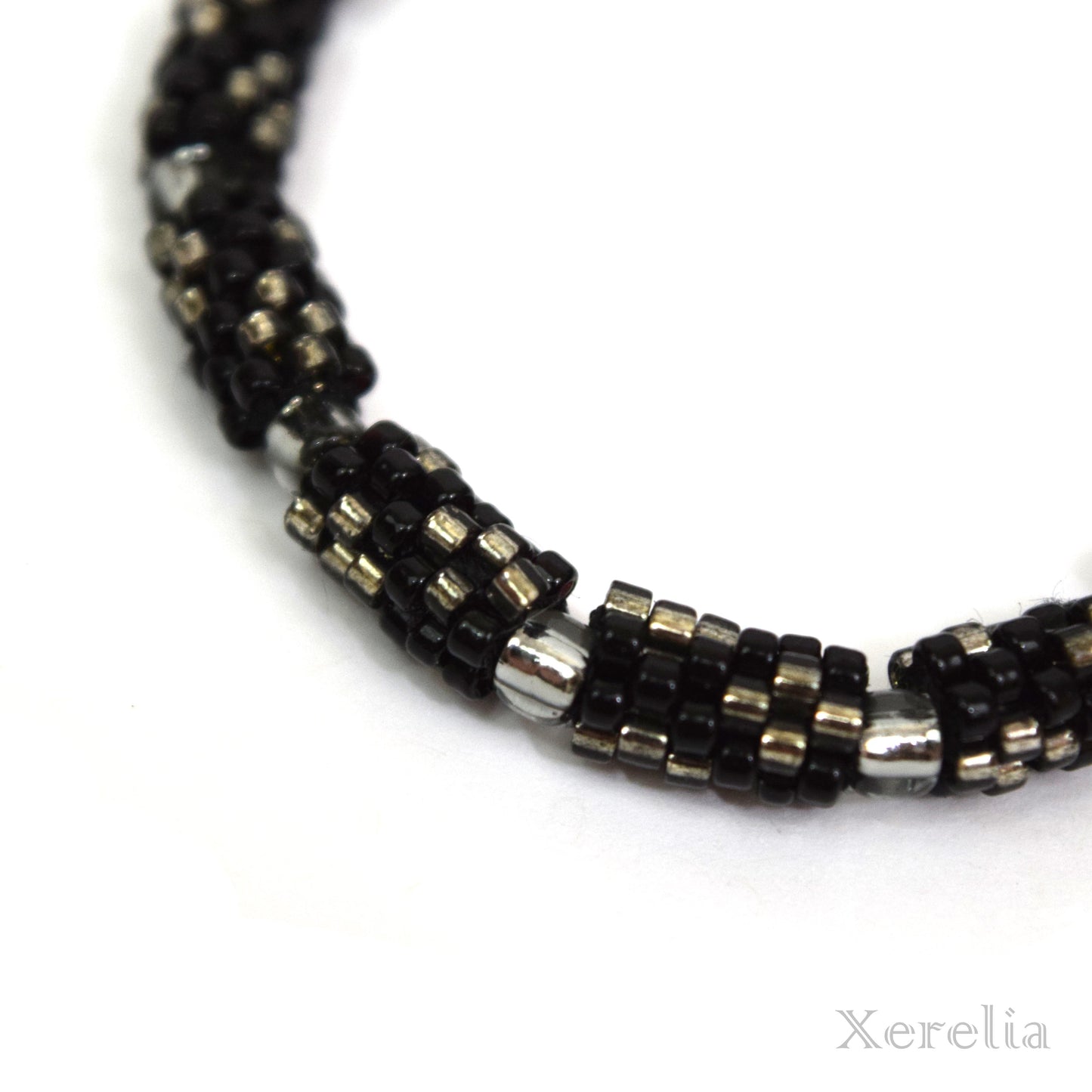Black Tube Bead Bracelet