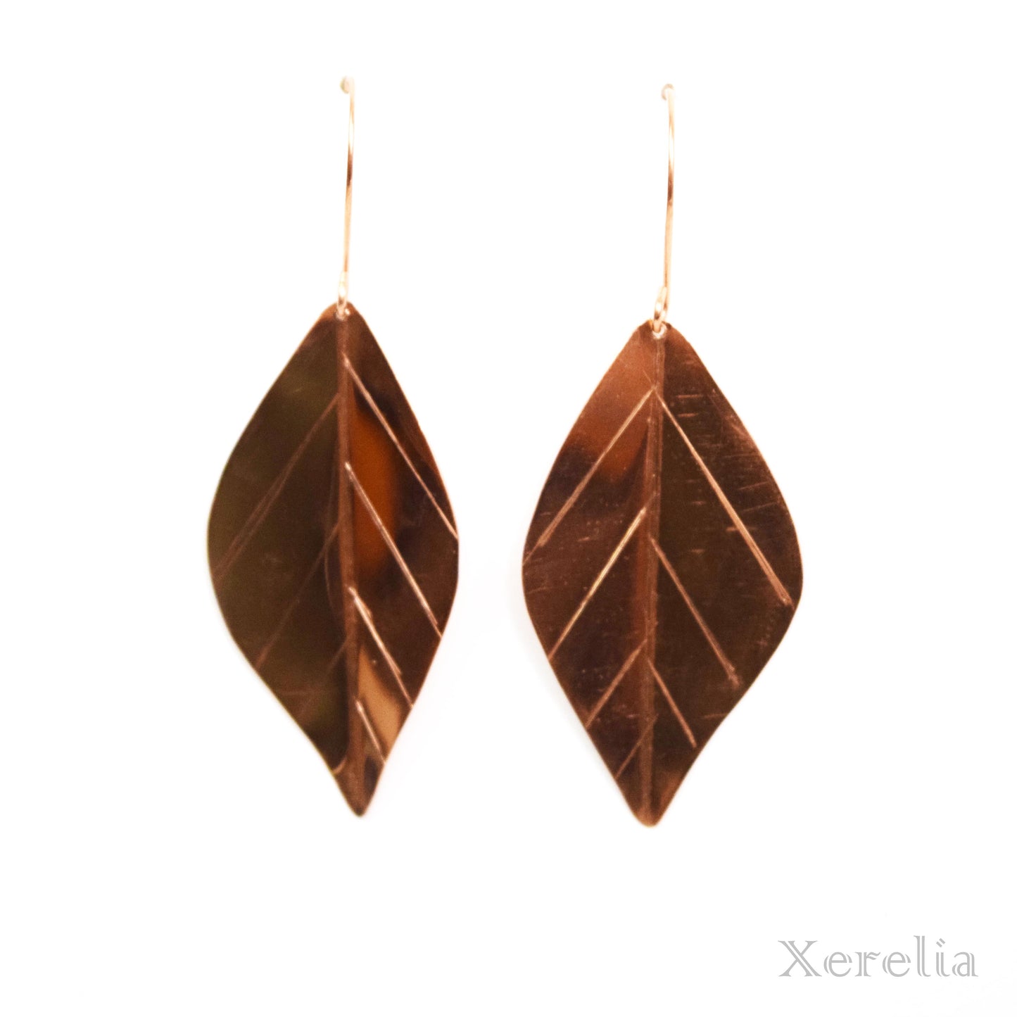 Copper Leaf Earrings