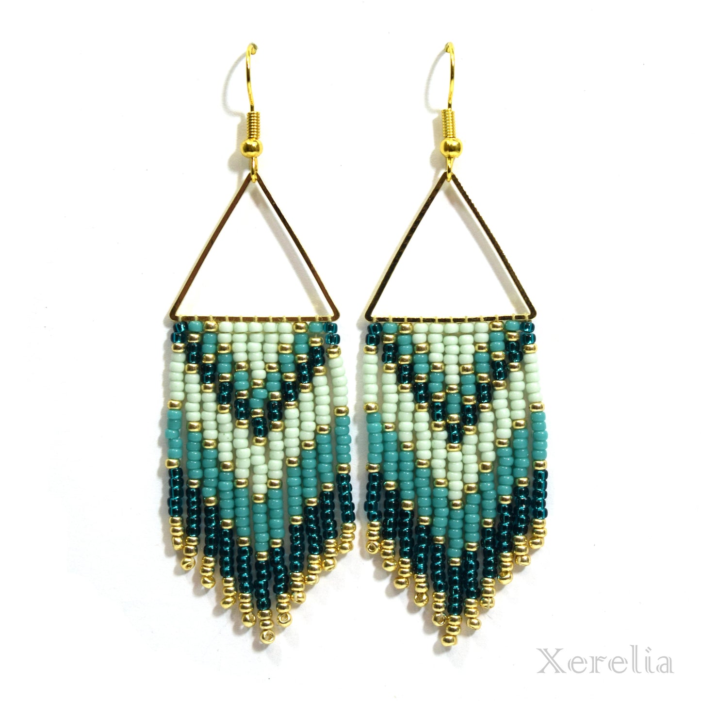 Indian Blue Fringe Earrings