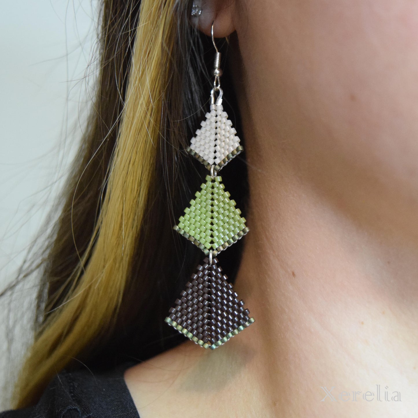 Brown Arrow Tip Earrings
