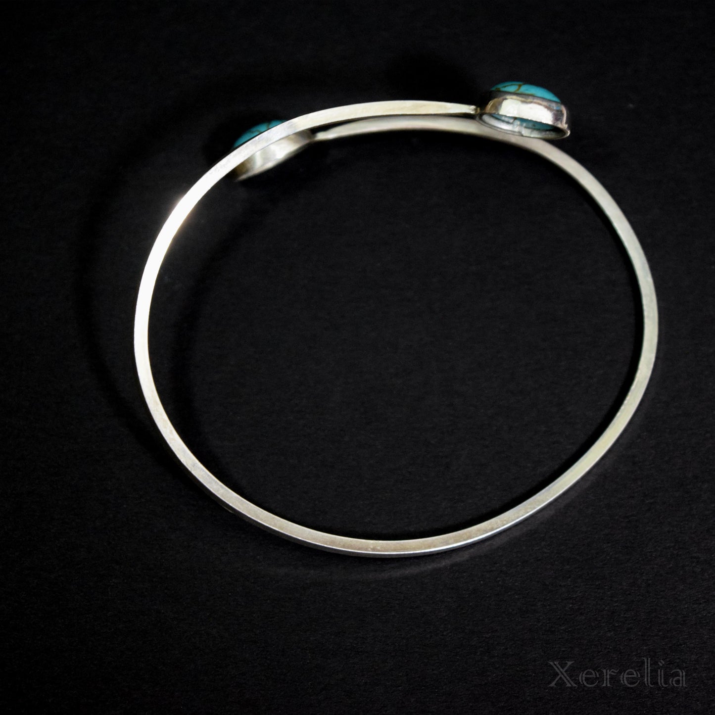 Adjustable Offset Bangle (Turquoise)