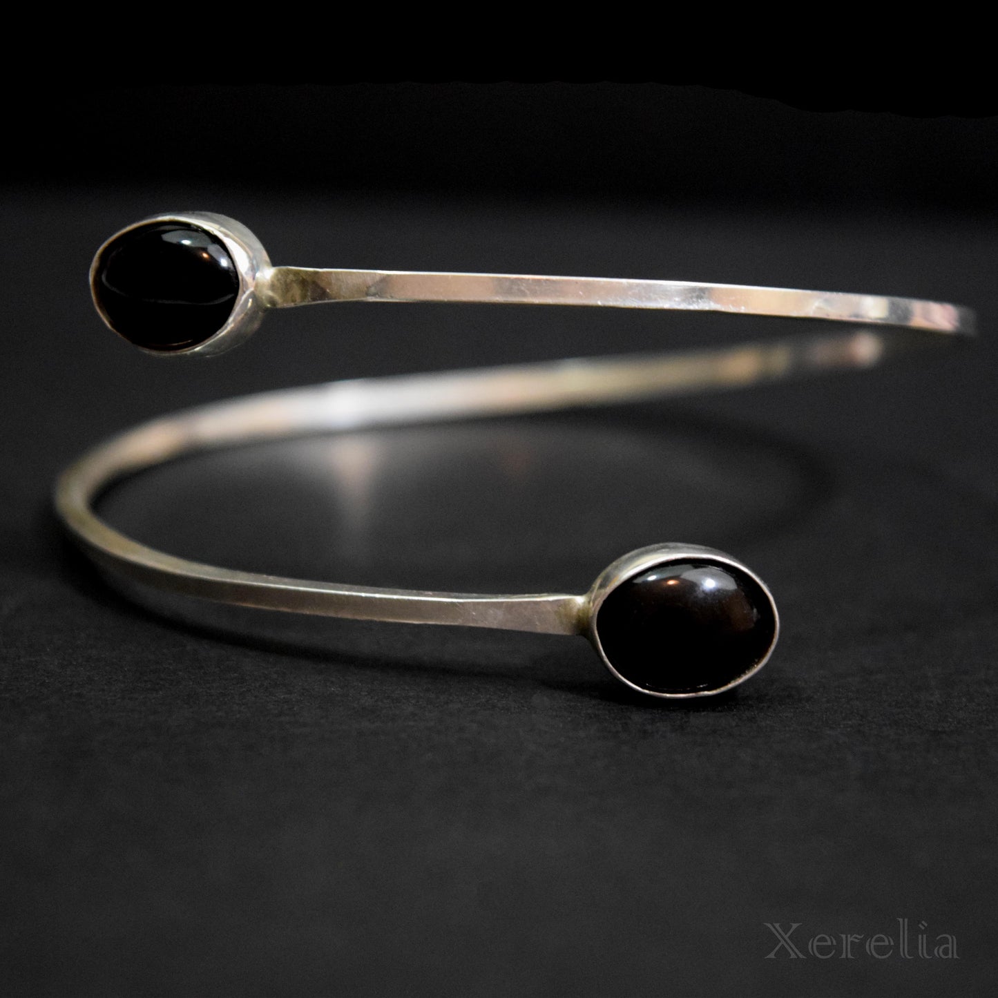 Adjustable Offset Bangle (Black)