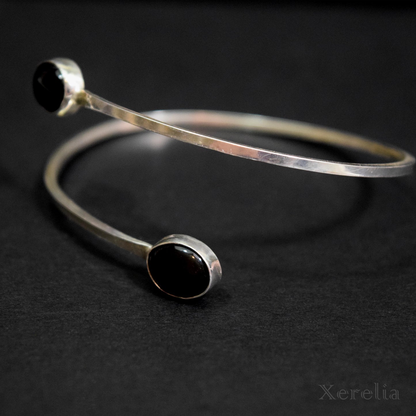 Adjustable Offset Bangle (Black)