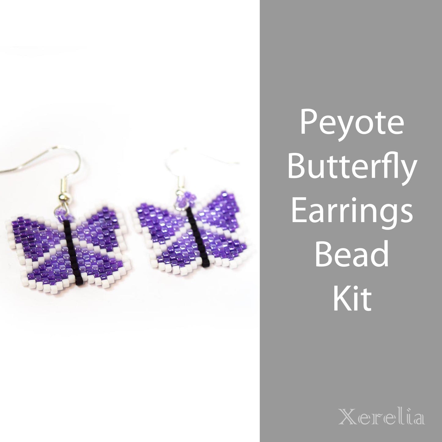 Beading Kit for Peyote Butterfly Earrings