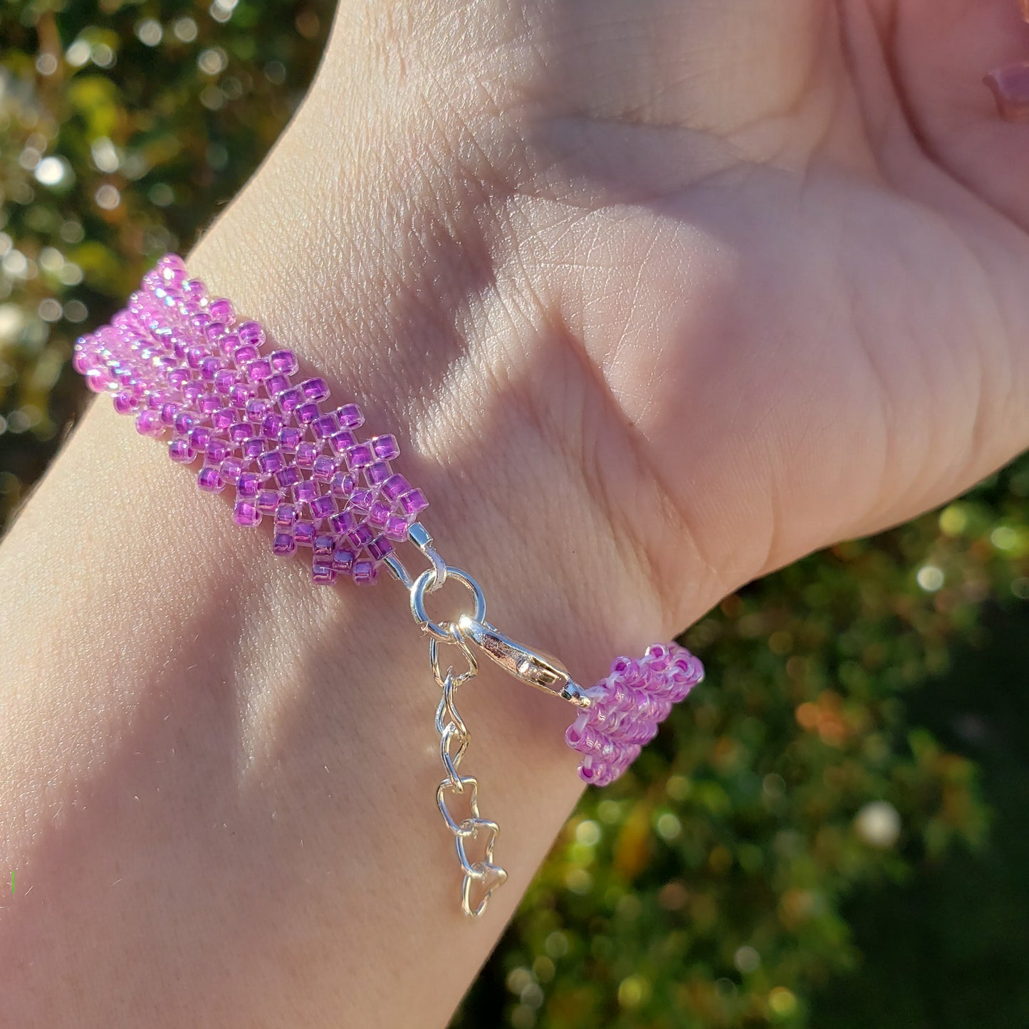 Pretty Herringbone Beaded Bracelet