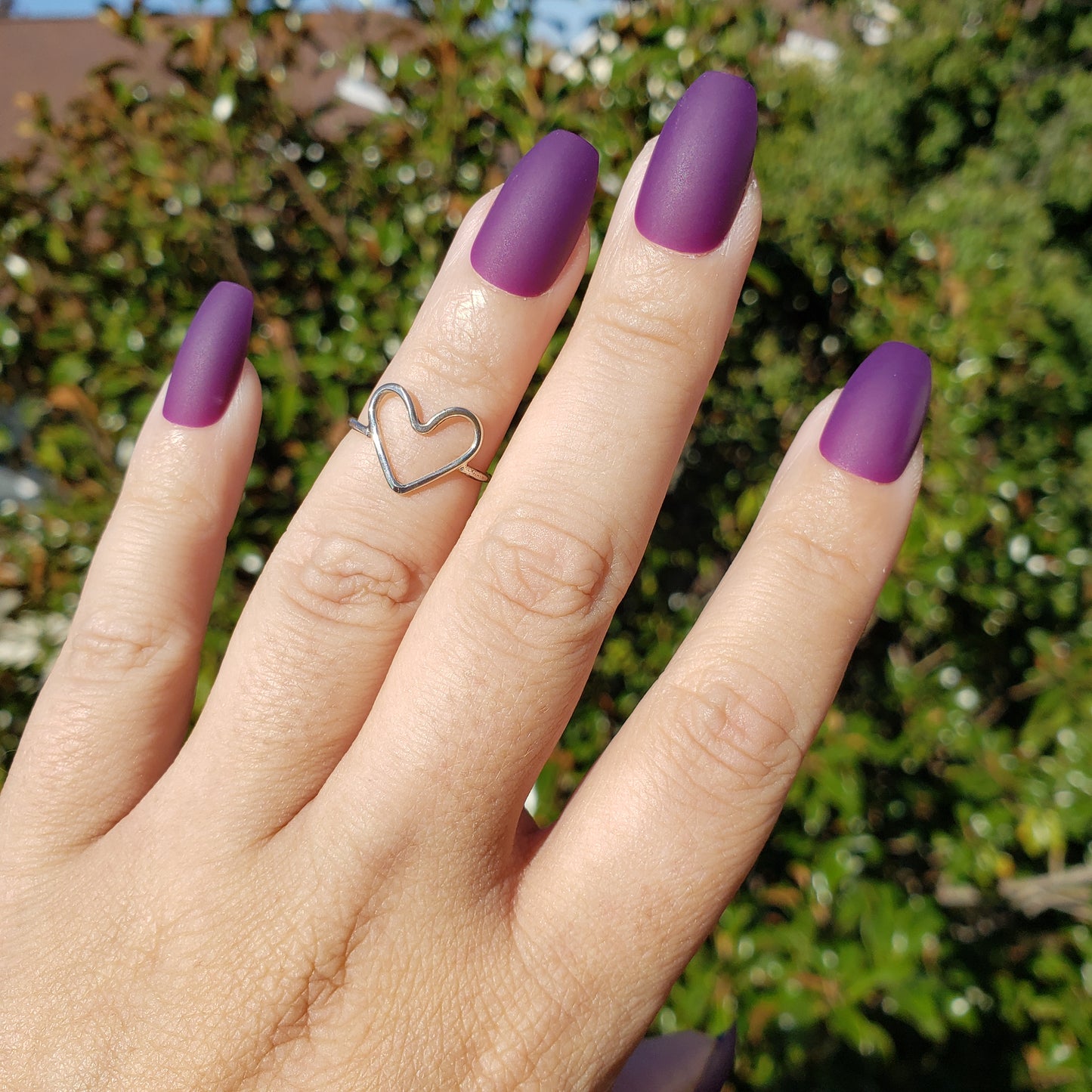 Small Heart Shape Silver Ring