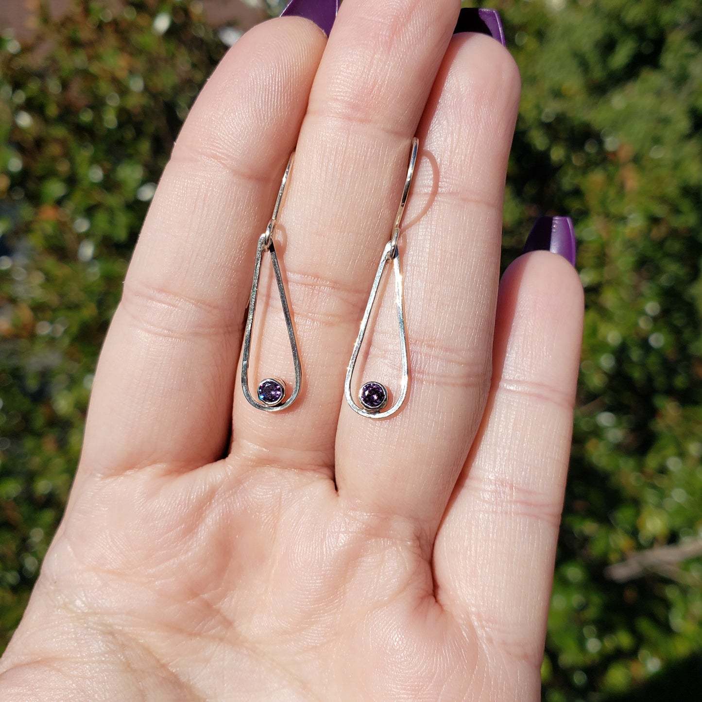 Purple Elegance Earring and Necklace Set
