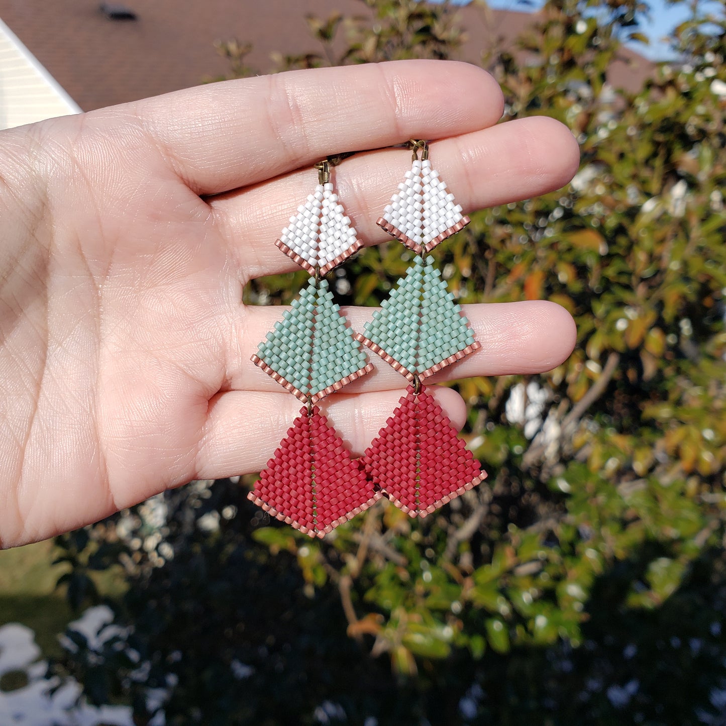 Currant Arrow Tip Earrings