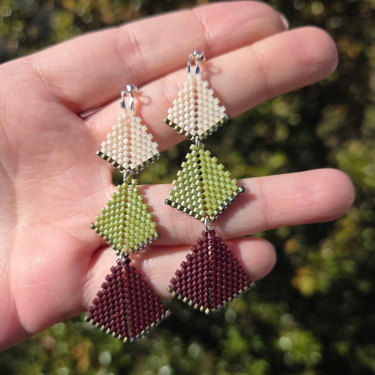 Brown Arrow Tip Earrings