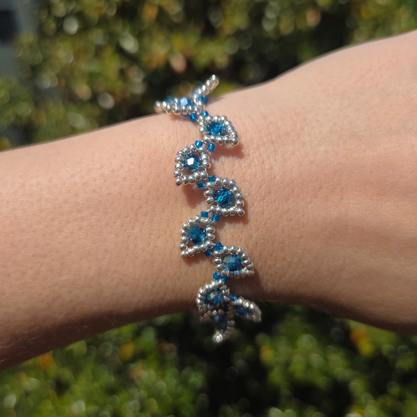 Teal Leafy Vine Bracelet