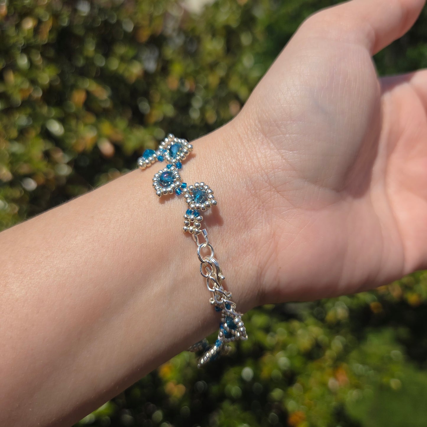 Teal Leafy Vine Bracelet