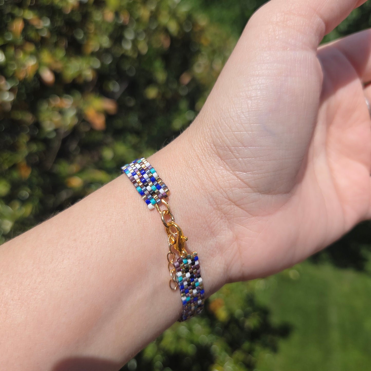 Blue and Gold Bracelet