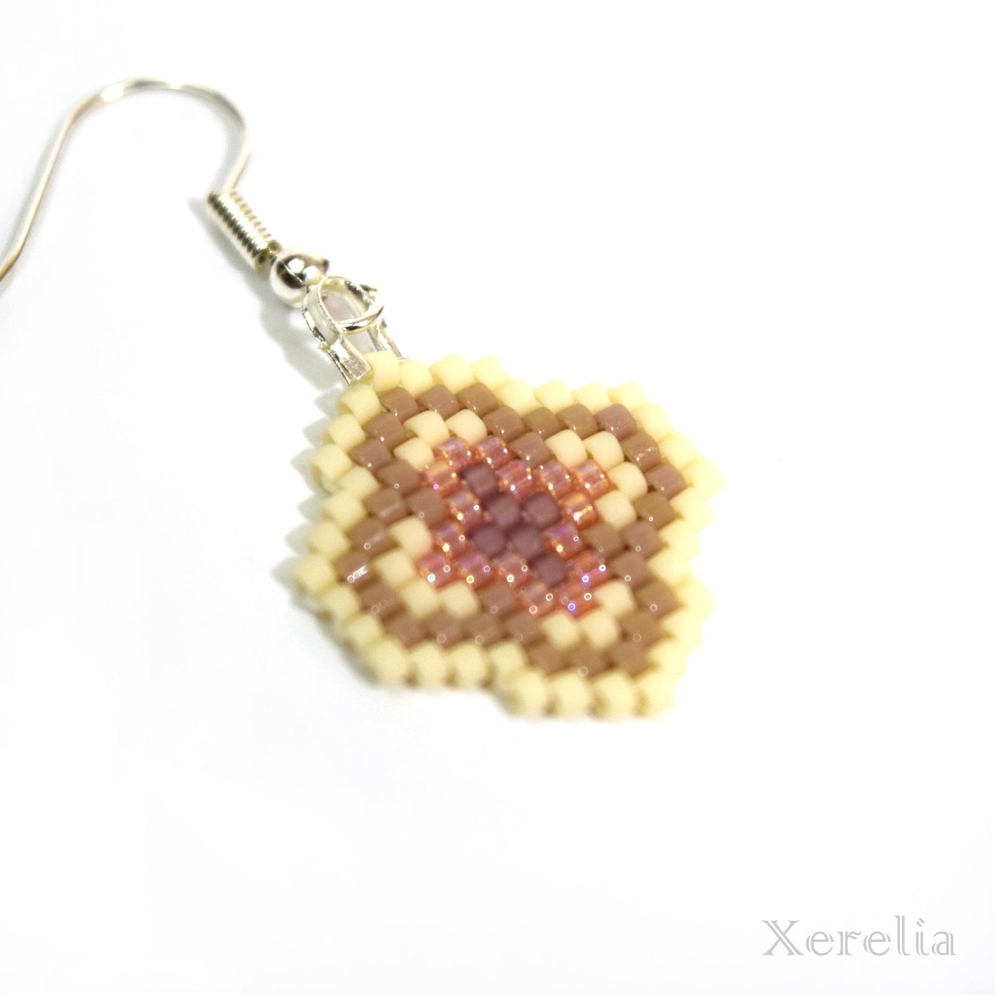 Beige Arabesque Earrings
