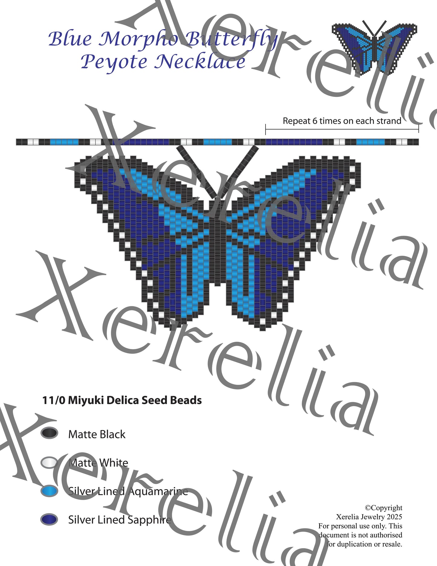PDF Pattern Butterfly Necklace