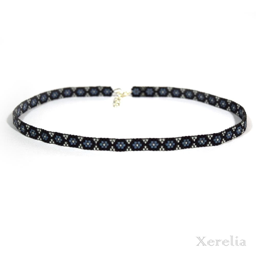 Cool Gray Tone Choker Necklace