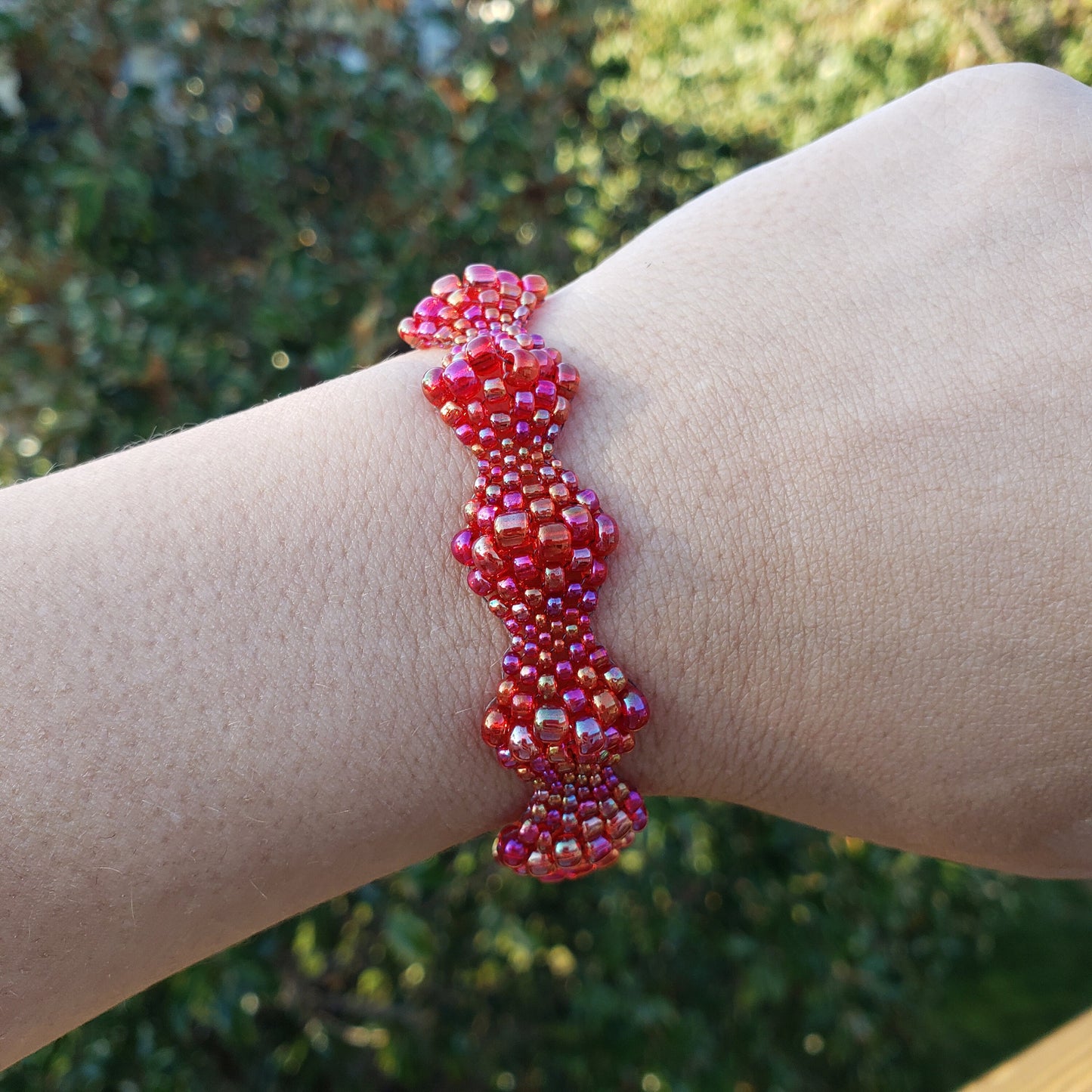 Bright Red Bubble Bracelet