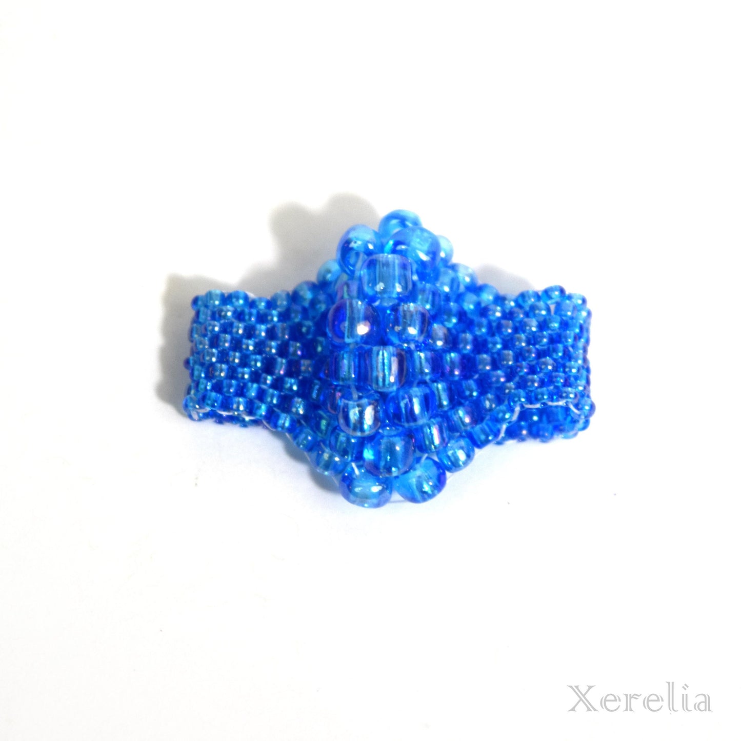 Cyan Blue AB Bubble Ring