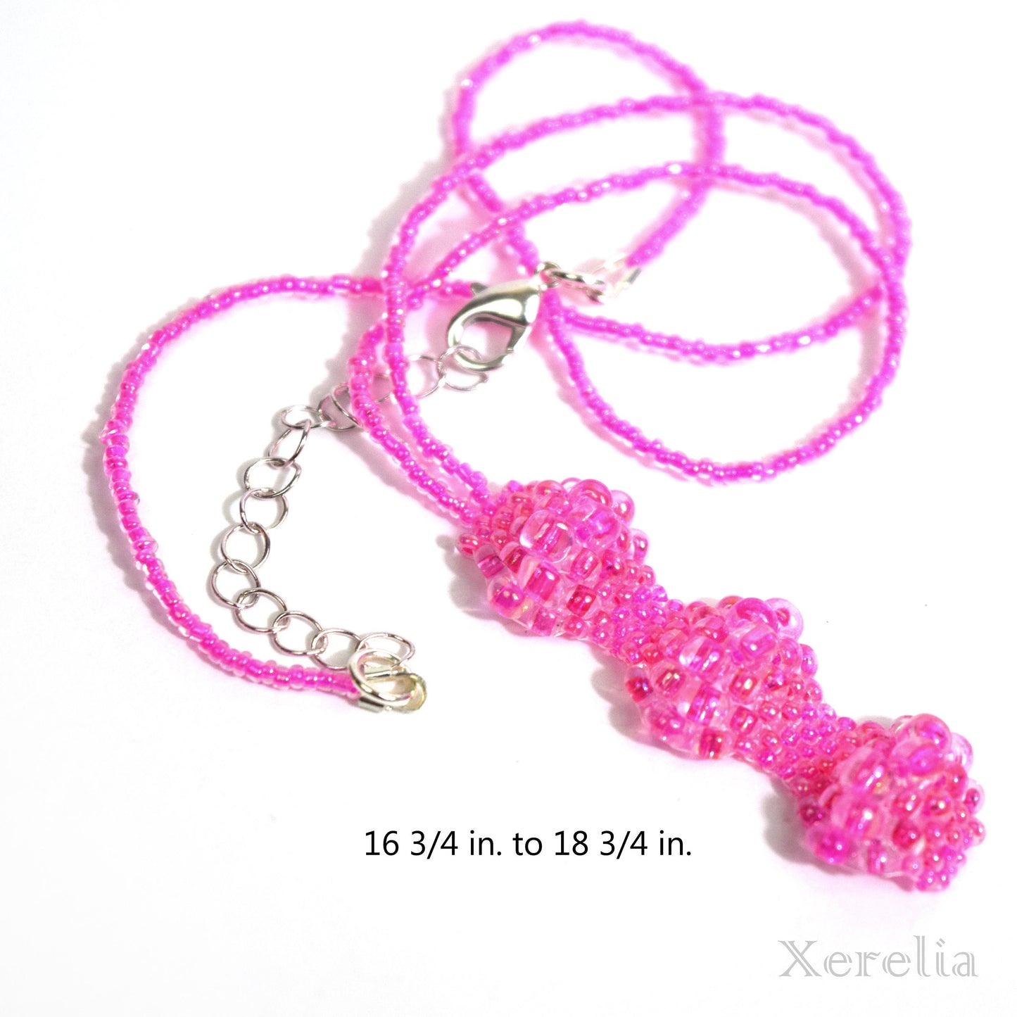 Bright Pink Bubble Necklace