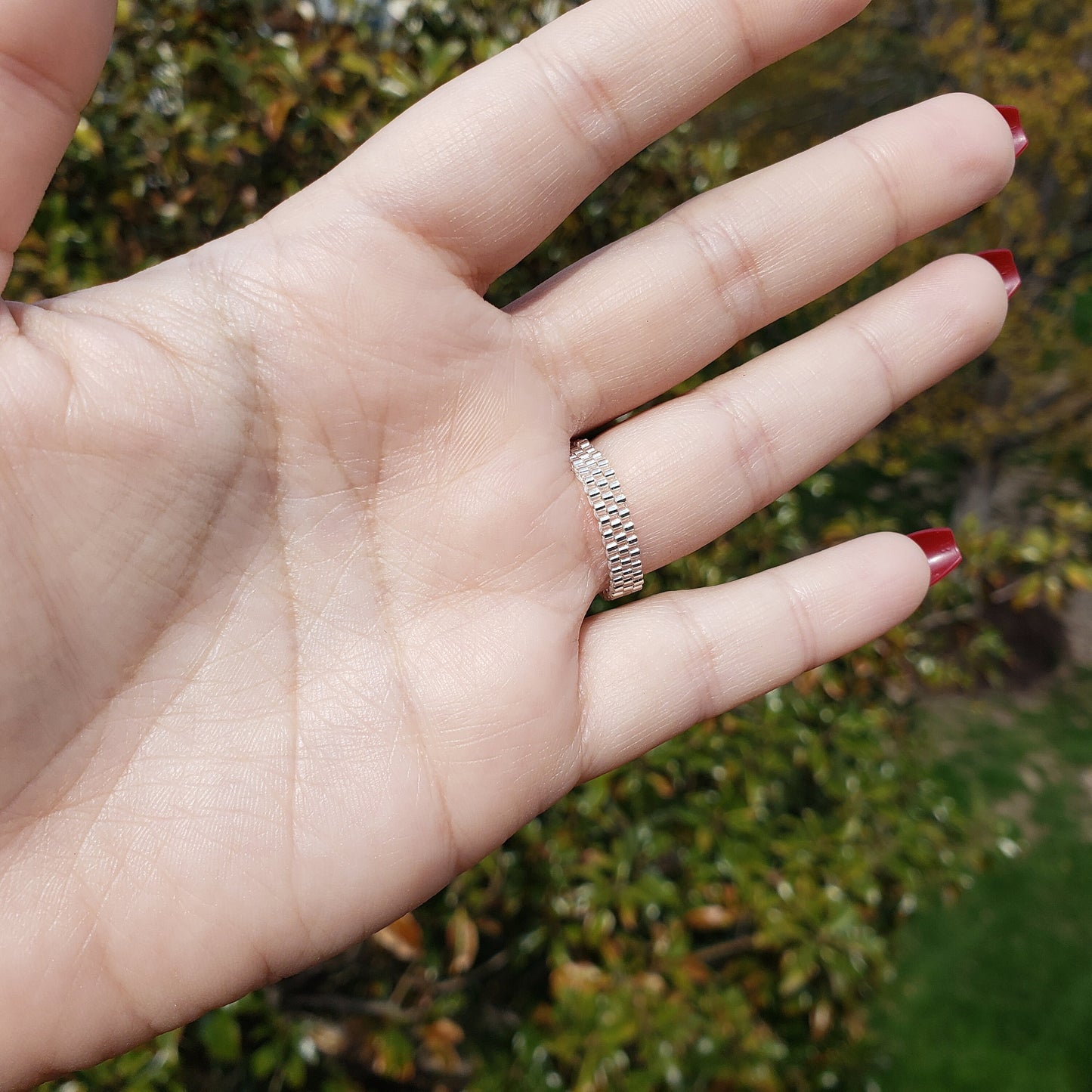 Blue and Silver Arabesque Ring