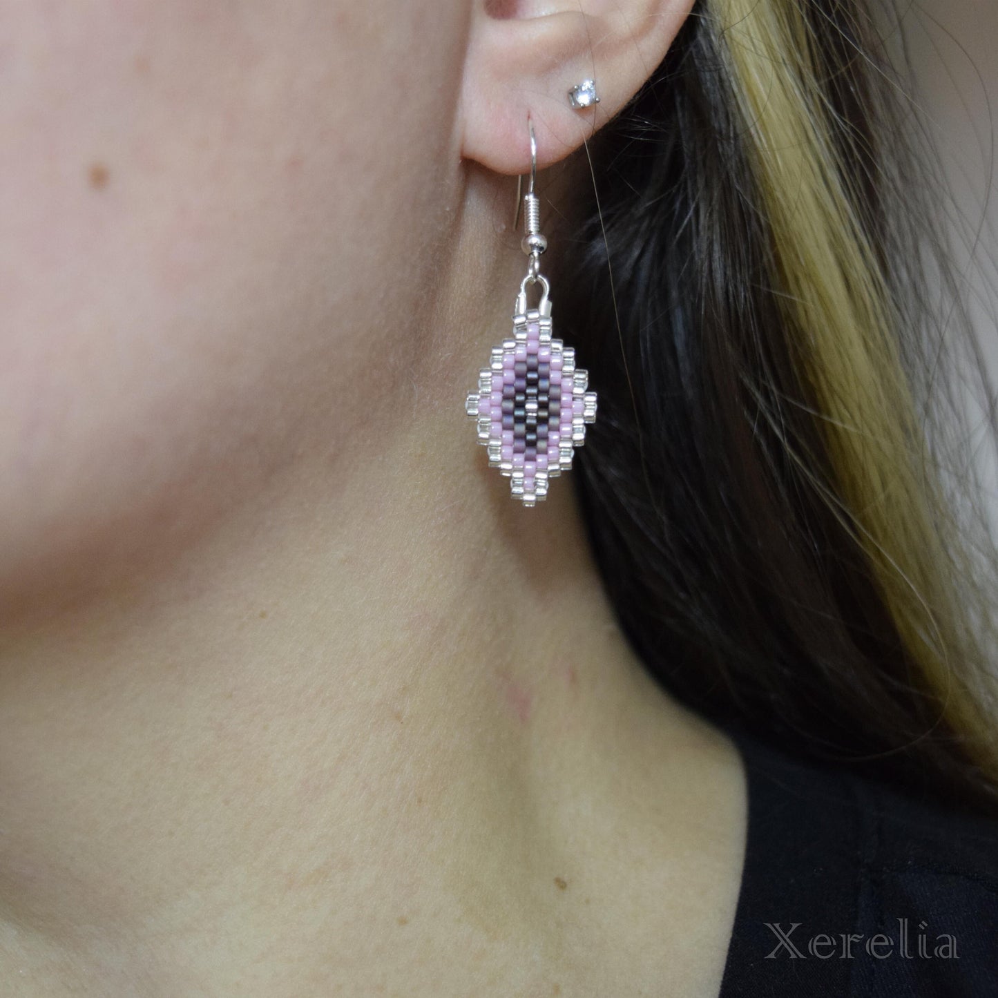 Purple Arabesque Earrings