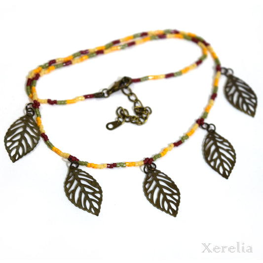 Bronze Leaf Necklace