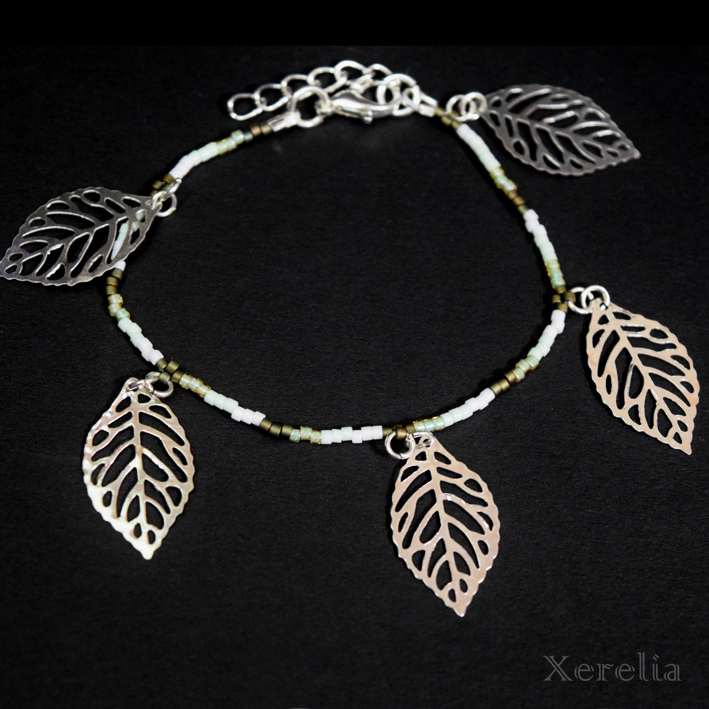 Silvery Leaf Bracelet