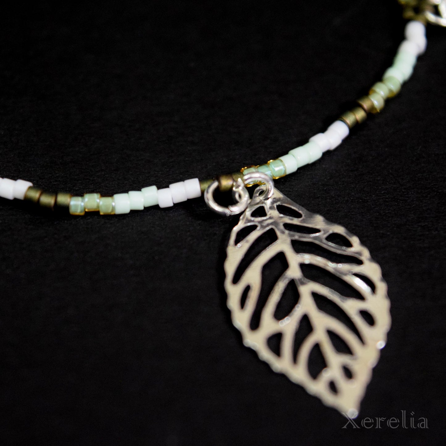 Silvery Leaf Bracelet