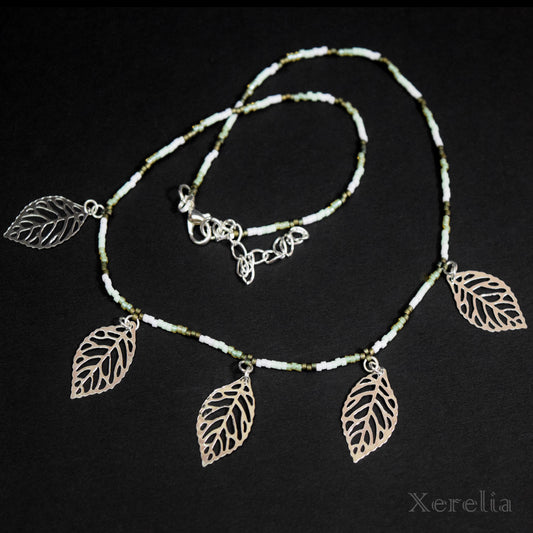 Silvery Leaf Necklace