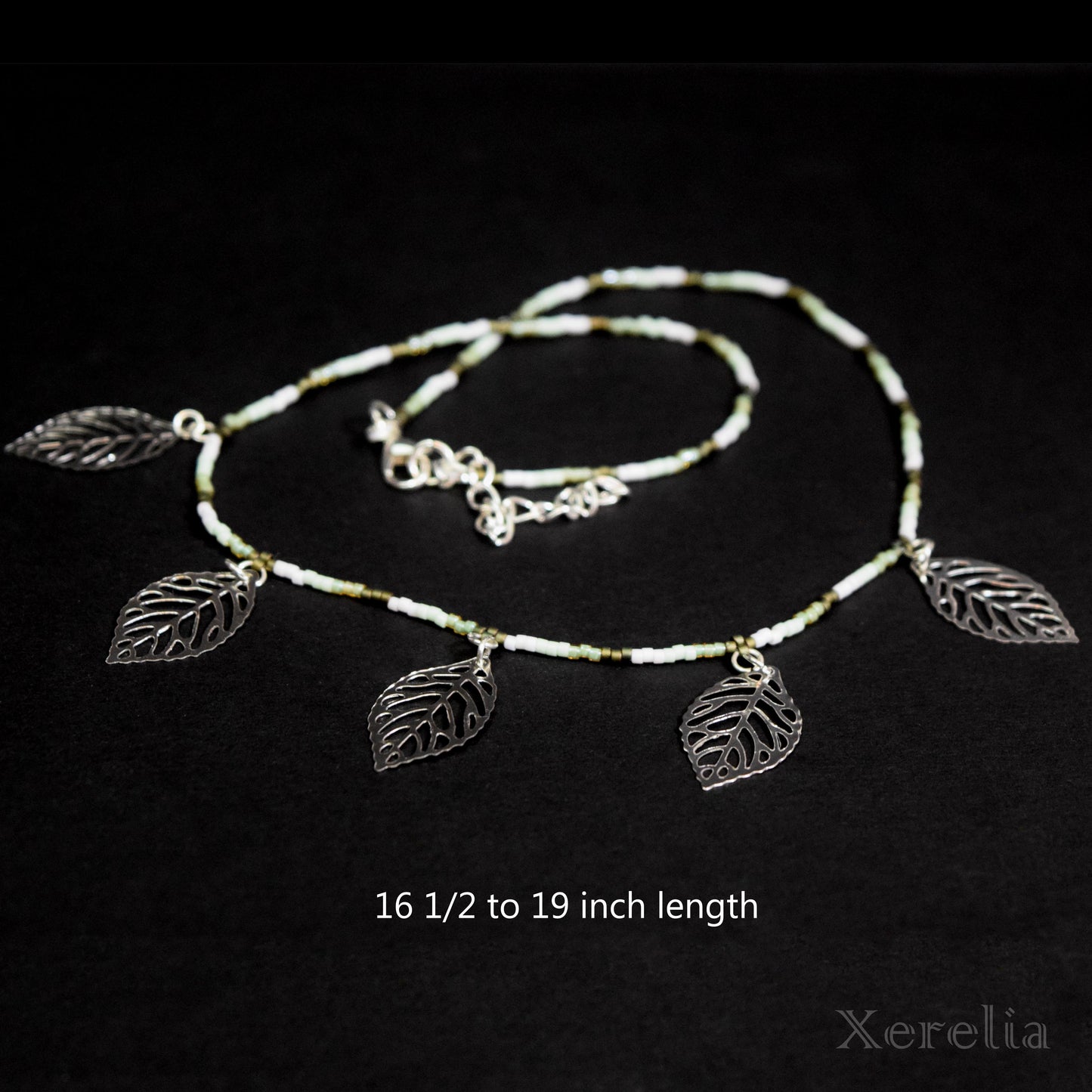 Silvery Leaf Necklace