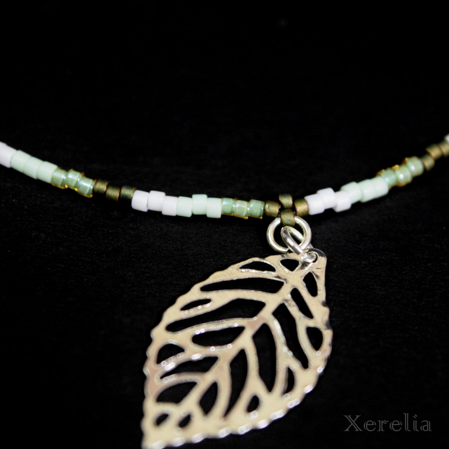 Silvery Leaf Necklace