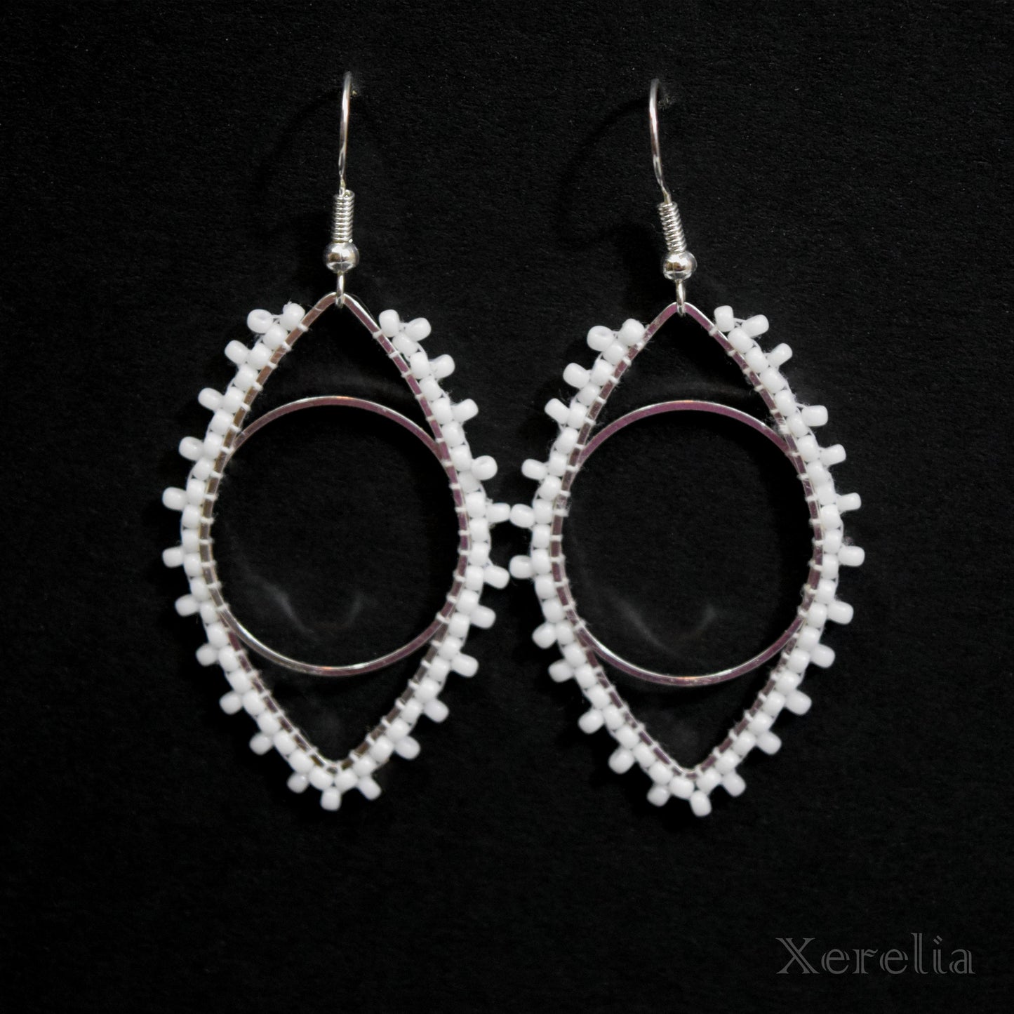 Lacy Marquise Hoop Earrings