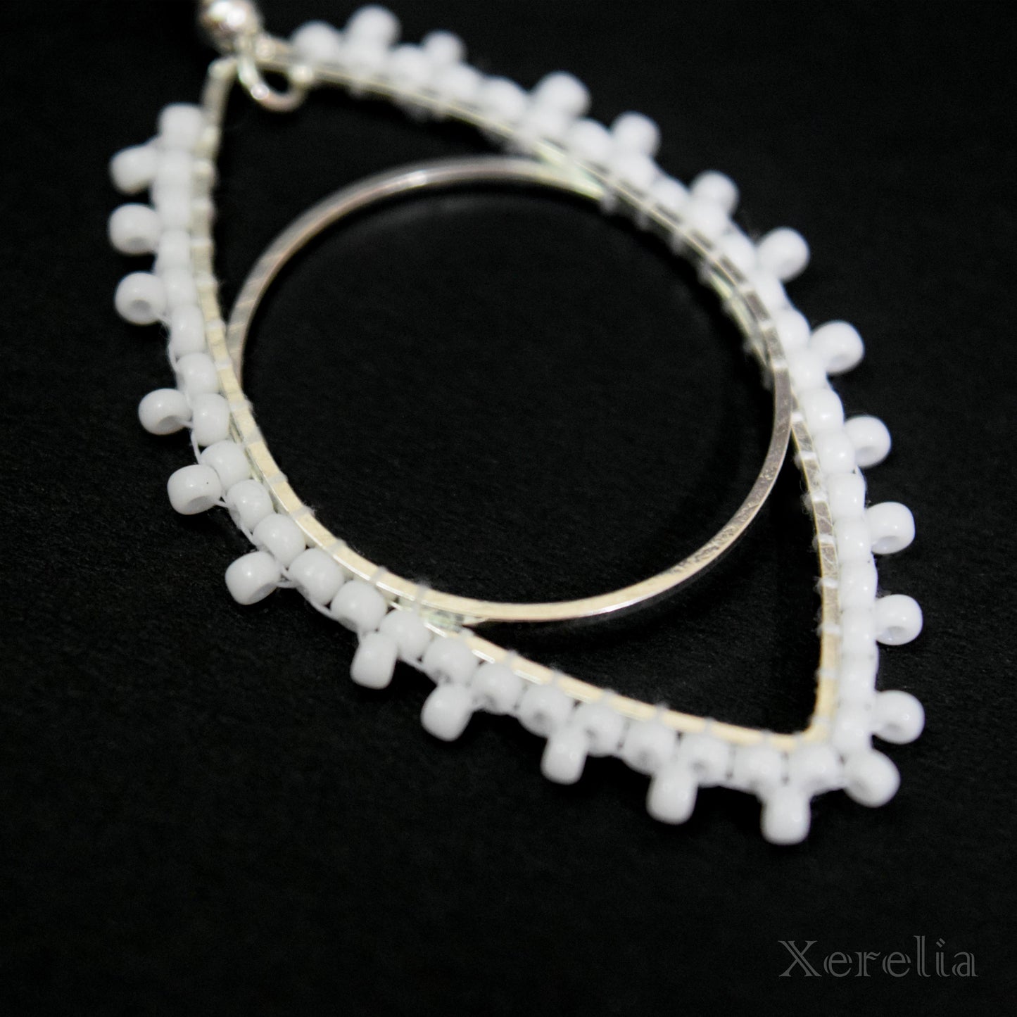 Lacy Marquise Hoop Earrings