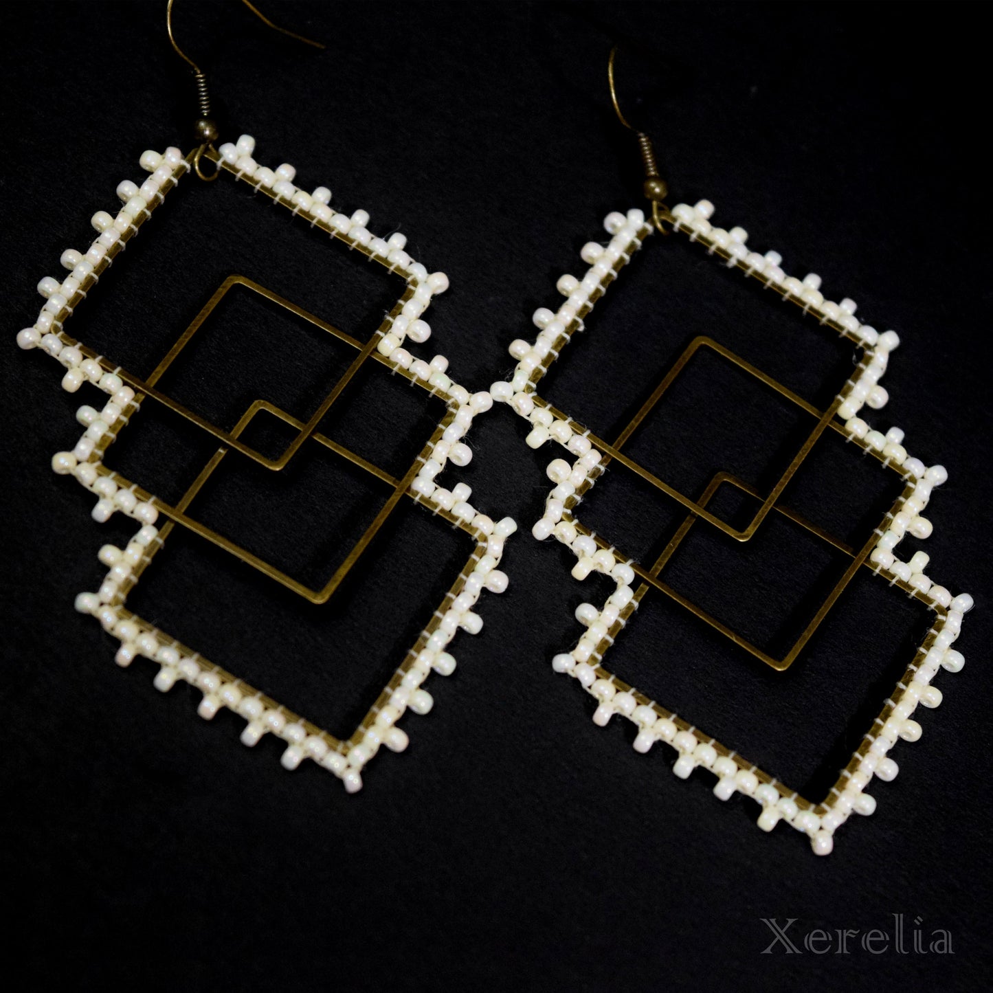 Lacy Mondrian Hoop Earrings