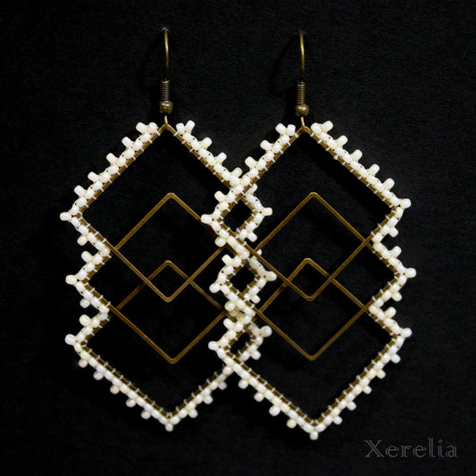 Lacy Mondrian Hoop Earrings