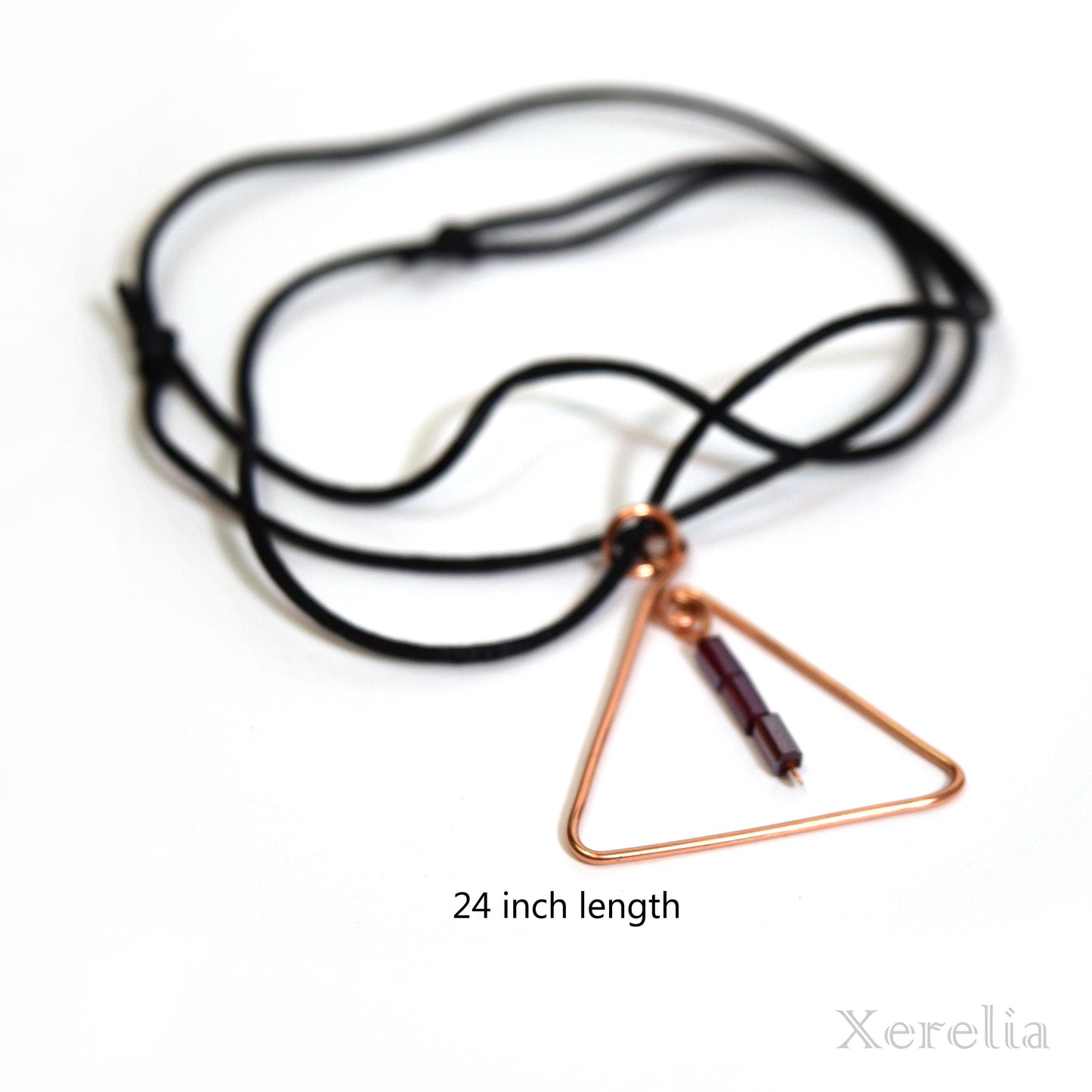 Copper Triangle Pendant Necklace