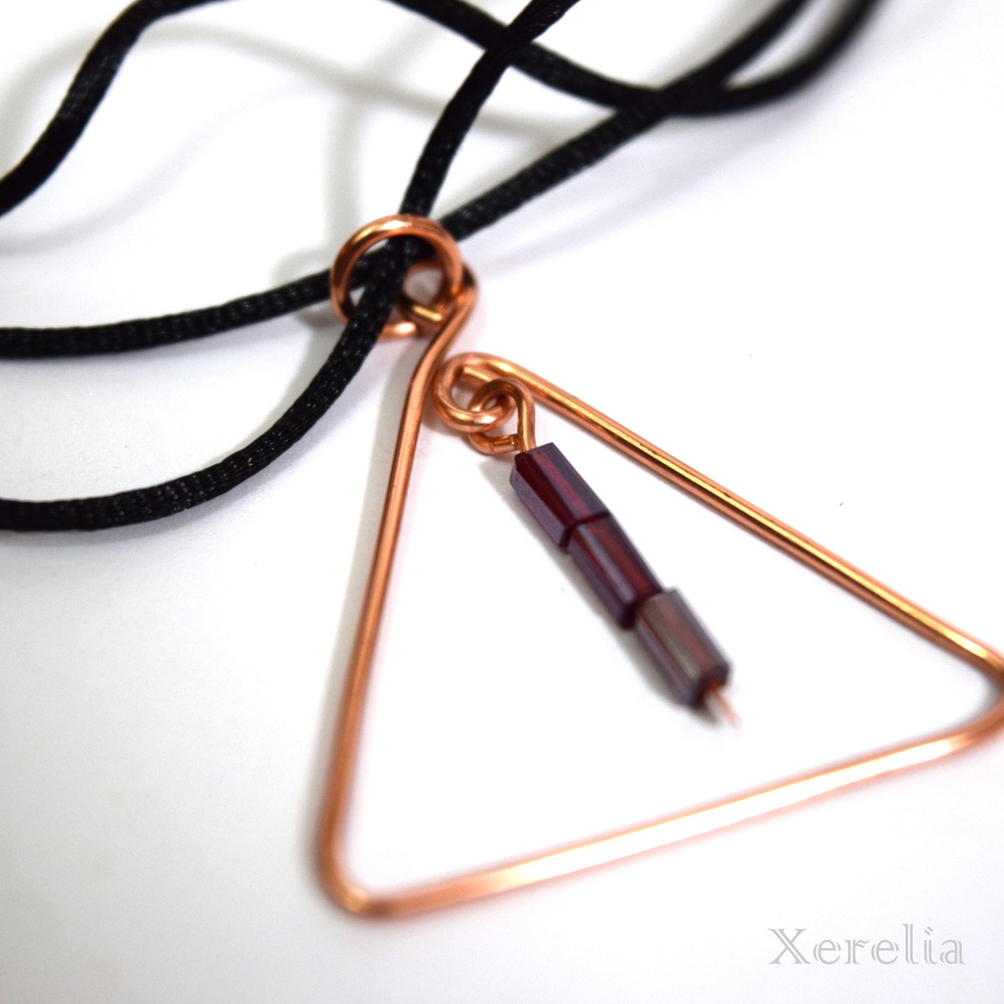 Copper Triangle Pendant Necklace