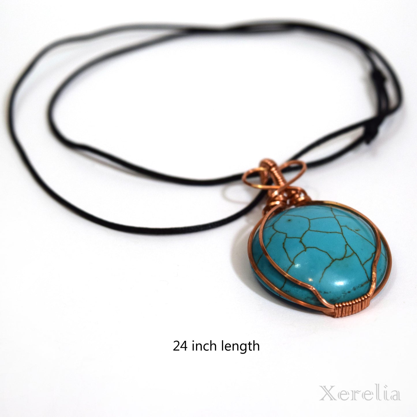 Heart Bail Turquoise Pendant Necklace