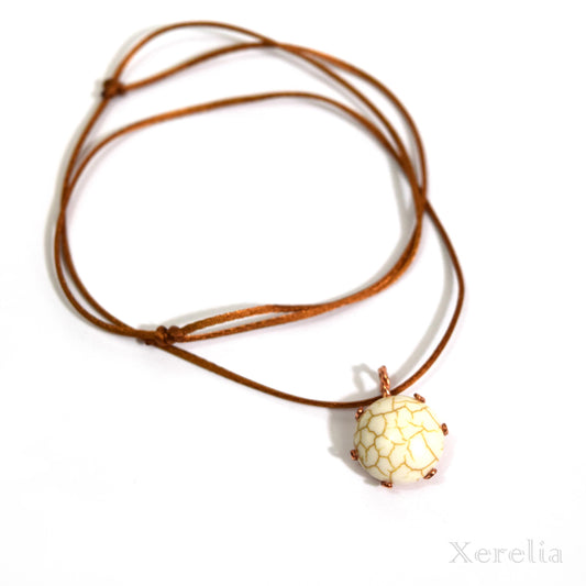 White Turquoise Pendant Necklace